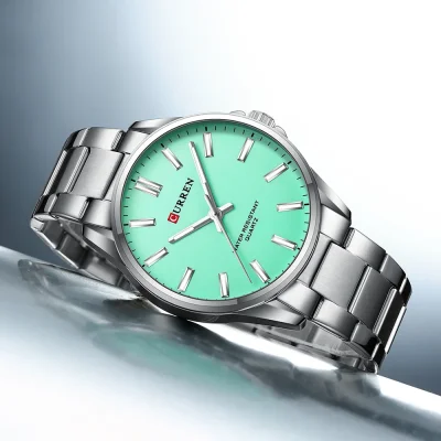 Чоловічий годинник Curren 9090 Silver-Tiffany