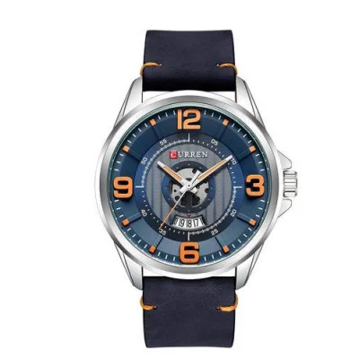 Мужские часы Curren 8305 Silver-Blue