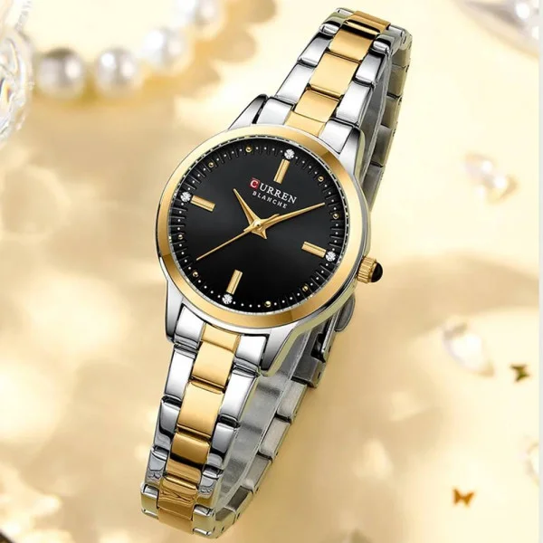 Жіночий годинник Curren 9094 Silver-Gold-Black фото 3