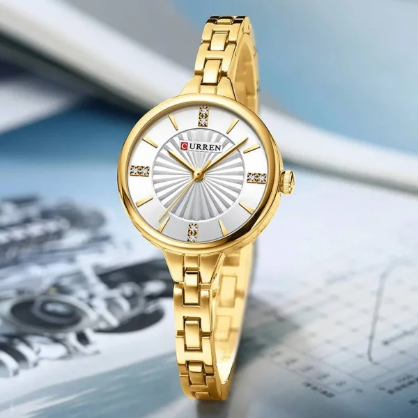 Жіночий годинник Curren 9097L Gold-White фото 5