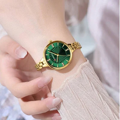 Жіночий годинник Curren 9097L Gold-Green