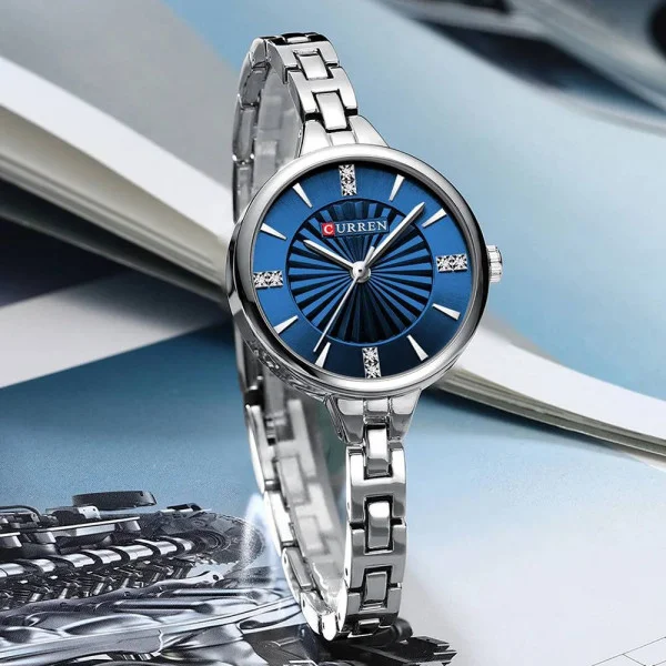 Жіночий годинник Curren 9097L Silver-Blue фото 5