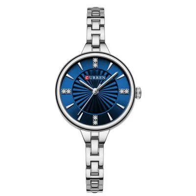 Женские часы Curren 9097L Silver-Blue