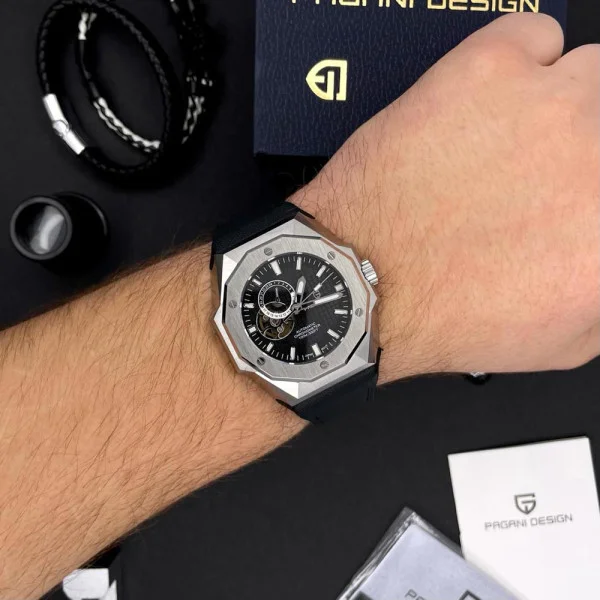 Чоловічий годинник Pagani Design PD-YS010 Silver-Black фото 3