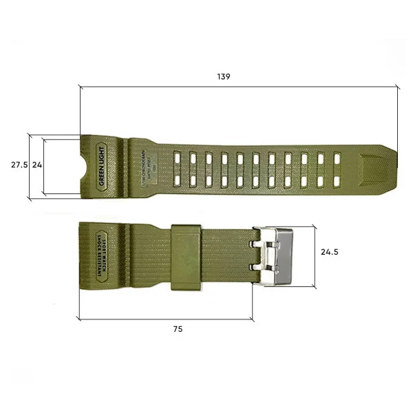 Ремінець для годинника Skmei 1155/1155B Army Green фото 5