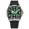 Патриотические наручные часы Awarder Embroidery Silver-Green Black Battery 10ATM фото 2