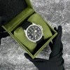 Патріотичний наручний годинник Awarder Embroidery Silver-Army Green Black Battery 10ATM фото 4