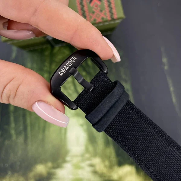 Патріотичний наручний годинник Awarder Embroidery Black-Green Black Battery 10ATM фото 10