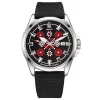 Патріотичний наручний годинник Awarder Embroidery Silver-Red Black Automatic 10ATM фото 2