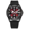 Патріотичний наручний годинник Awarder Embroidery Black-Red Black Automatic 10ATM фото 2