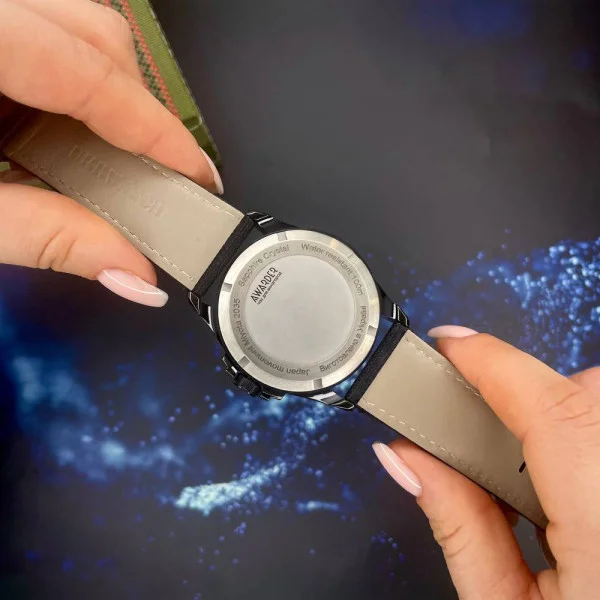 Патріотичний наручний годинник Awarder Embroidery Black-Army Green Black Automatic 10ATM фото 7
