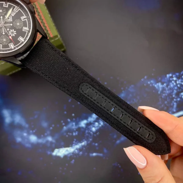 Патріотичний наручний годинник Awarder Embroidery Black-Army Green Black Automatic 10ATM фото 9