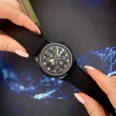 Патриотические наручные часы Awarder Embroidery Black-Army Green Black Automatic 10ATM
