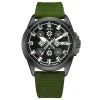 Патріотичний наручний годинник Awarder Embroidery Black-Army Green Green Automatic 10ATM фото 2