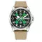 Awarder 040 Embroidery Silver-Green Khaki Automatic 10ATM