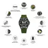 Патріотичний наручний годинник Awarder Embroidery Silver-Red Green Battery 10ATM фото 3