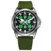 Патріотичний наручний годинник Awarder Embroidery Silver-Green Green Battery 10ATM фото 2