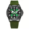 Патріотичний наручний годинник Awarder Embroidery Black-Green Green Battery 10ATM фото 2