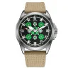 Патриотические наручные часы Awarder Embroidery Silver-Green Khaki Battery 10ATM фото 2
