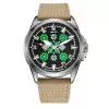 Патріотичний наручний годинник Awarder Embroidery Silver-Green Khaki Battery 10ATM фото 2