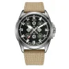 Патріотичний наручний годинник Awarder Embroidery Silver-Army Green Khaki Battery 10ATM фото 2