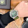 Патріотичний наручний годинник Awarder Embroidery Silver-Green Green Automatic 10ATM фото 7