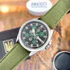Патріотичний наручний годинник Awarder Embroidery Silver-Green Green Automatic 10ATM фото 4