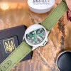 Патриотические наручные часы Awarder Embroidery Silver-Green Green Automatic 10ATM фото 5