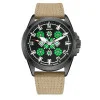 Патриотические наручные часы Awarder Embroidery Black-Green Khaki Battery 10ATM фото 2