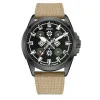 Патриотические наручные часы Awarder Embroidery Black-Army Green Khaki Battery 10ATM фото 2