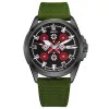 Патриотические наручные часы Awarder Embroidery Black-Red Green Automatic 10ATM фото 2