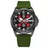 Патріотичний наручний годинник Awarder Embroidery Black-Red Green Automatic 10ATM фото 2