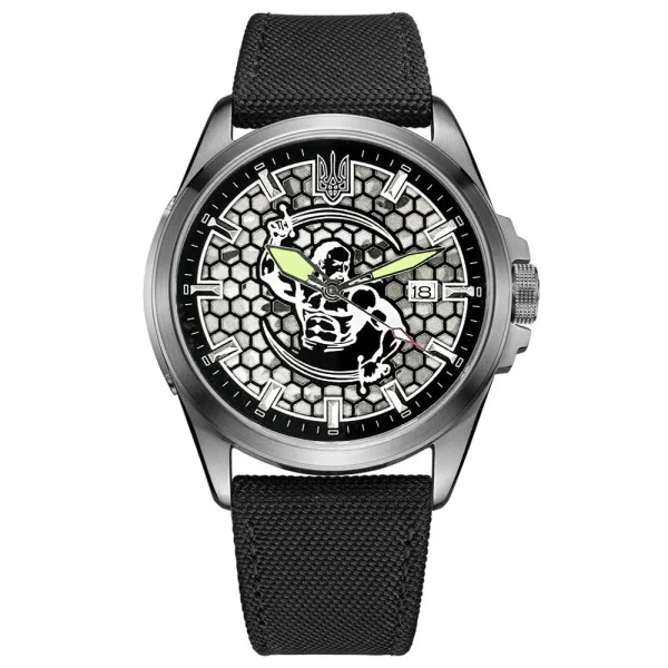 Патриотические наручные часы Awarder Cossack Black-Black Automatic 10ATM фото 1