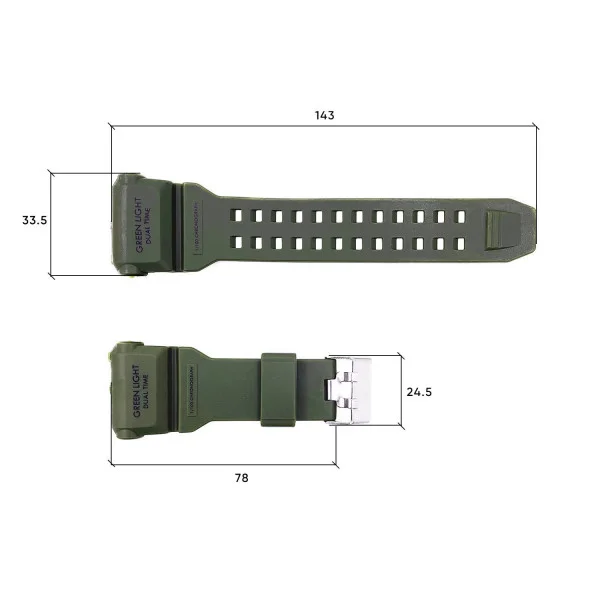 Ремінець для годинника Skmei 1637AG Army Green фото 5