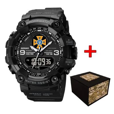 Часы наручные Patriot 001BKDSNS ДСНС Черные + Коробка.