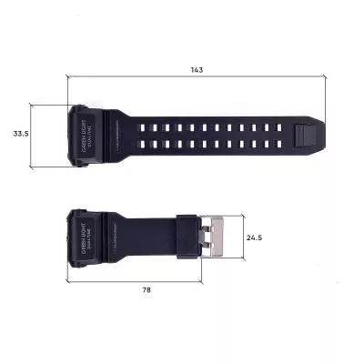 Ремінець для годинника Skmei 1637BK Black