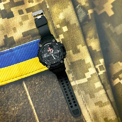 Часы наручные Patriot 001BKZSU ВСУ Черные + Коробка.