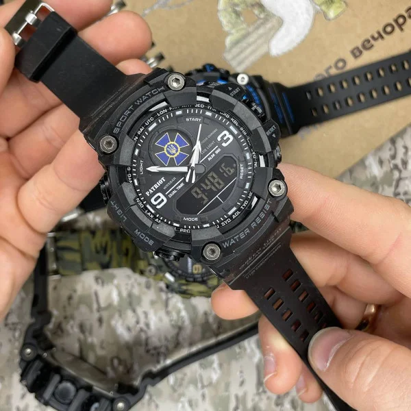 Годинник наручний Patriot 001BKSBU СБУ Чорні + Коробка. фото 3