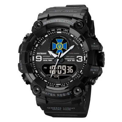 Часы наручные Patriot 001BKSBU СБУ Черные + Коробка.