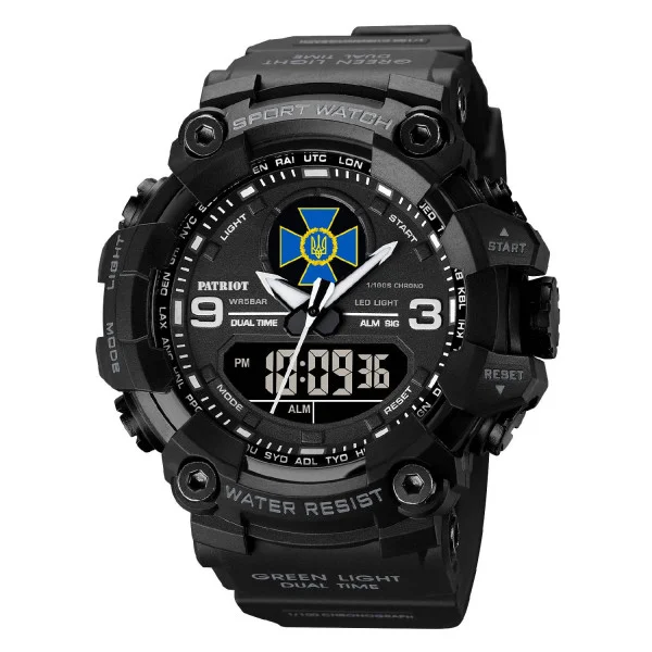 Годинник наручний Patriot 001BKSBU СБУ Чорні + Коробка. фото 4