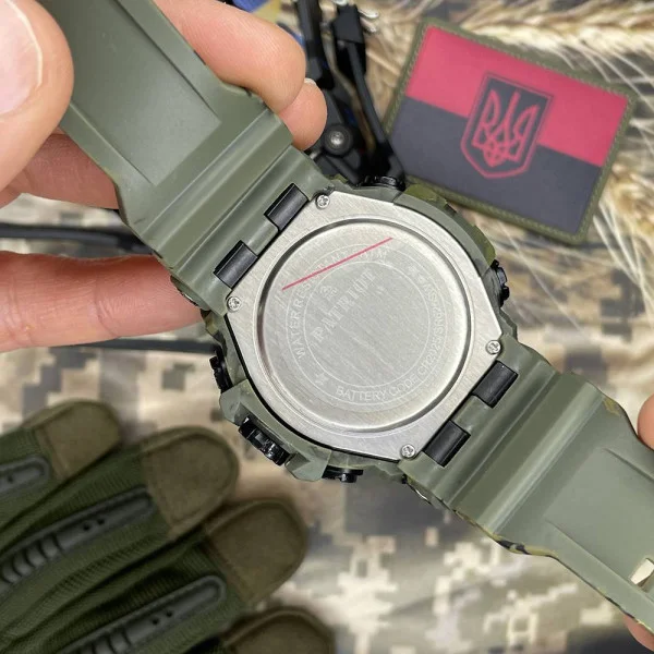 Часы наручные Patriot 001CMGRDPS ДПС Зеленый камуфляж + Коробка. фото 5