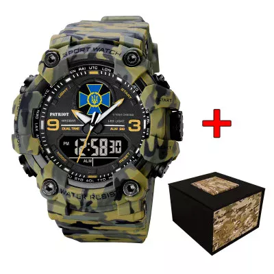 Часы наручные Patriot 001CMGRSBU СБУ Зеленый камуфляж + Коробка.