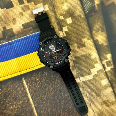 Часы наручные Patriot 001RDSSO ССО Черные с красным + Коробка