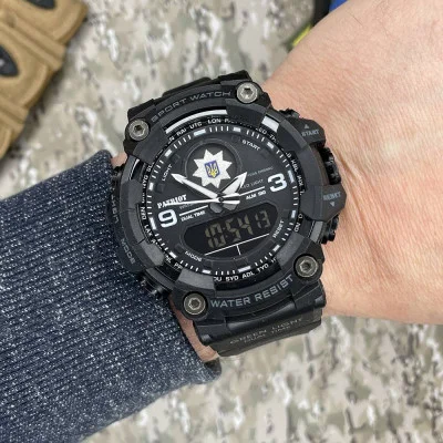 Часы наручные Patriot 001BKPO Полиция Черные + Коробка.