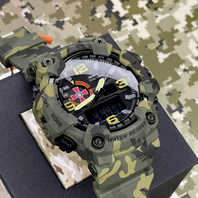 Часы наручные Patriot 002CMGRSU ВСУ Зеленый камуфляж + Коробка
