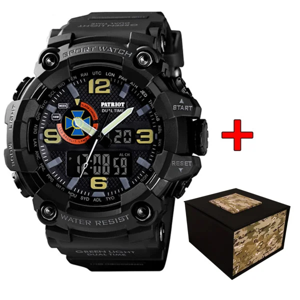 Часы наручные Patriot 002BKSBU СБУ Черные + Коробка фото 1