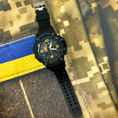 Часы наручные Patriot 002BKUAGD Трезубец золото Черные + Коробка.