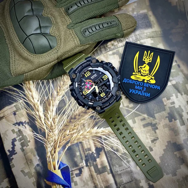Годинник наручний Patriot 002AGSU ЗСУ Зелені + Коробка фото 7
