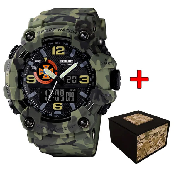 Годинник наручний Patriot 002CMGRDSNS ДСНС Зелений камуфляж + Коробка фото 1