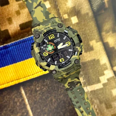 Часы наручные Patriot 002CMGRDPS ДПС Зеленый камуфляж + Коробка.
